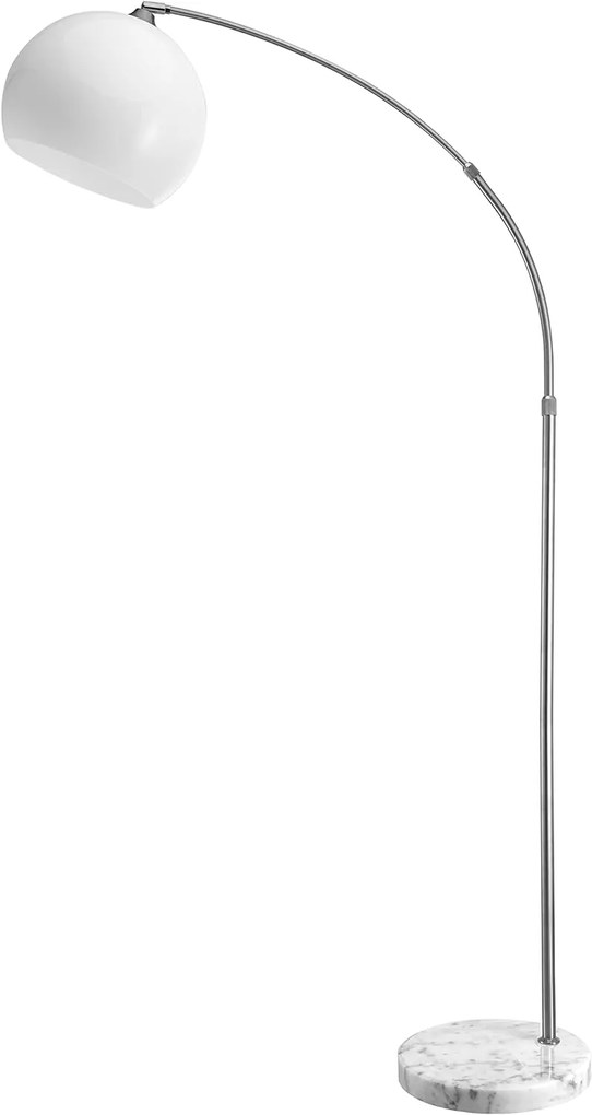 InternetovaZahrada Dizajnová oblúková stojanová lampa s mramorovou základňou - nastaviteľná 190 - 200 cm