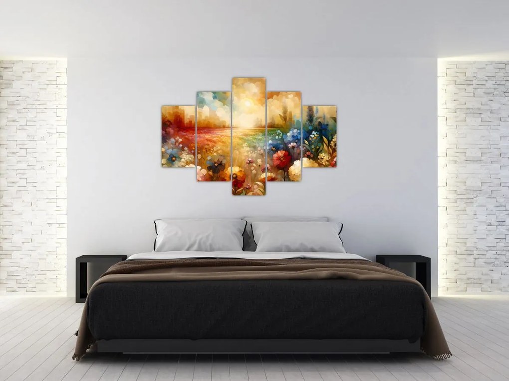 Obraz - Pestrofarebná lúka (150x105 cm)