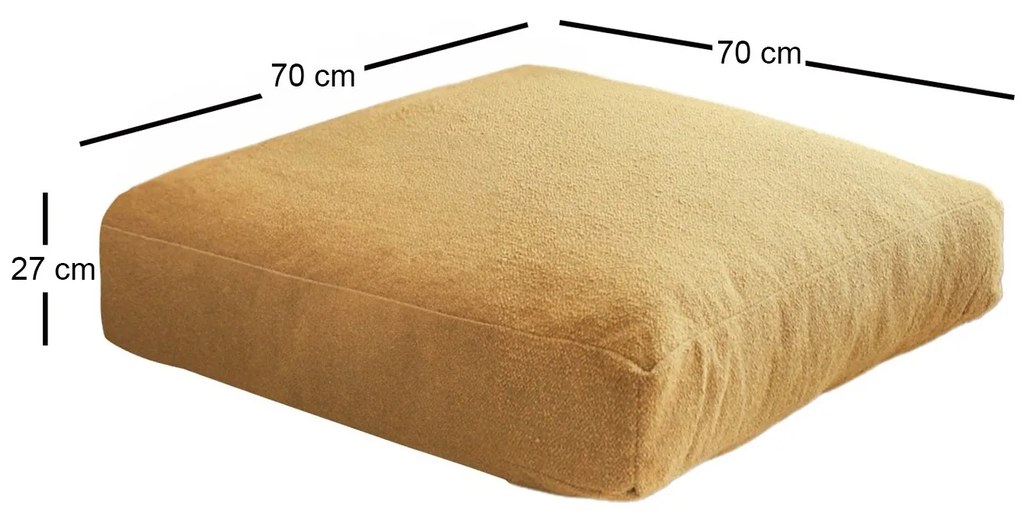 Polštář na podlahu DOKUMA hořčicový