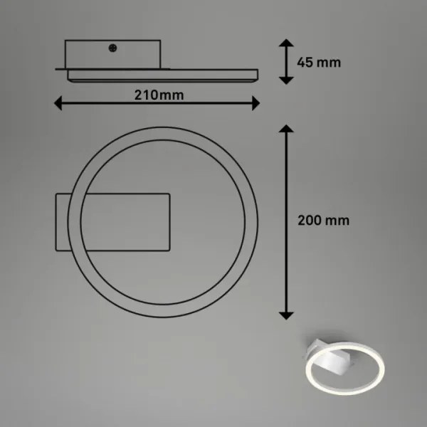 Briloner 3778-014 - LED stropné svietidlo FRAME LED/5W/230V priemer 20 cm matný chróm