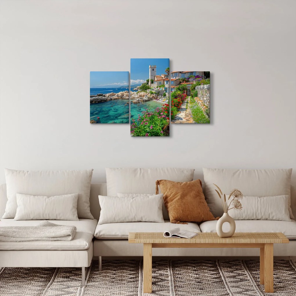 Obraz - Malebné pobrežie dediny (90x60 cm)