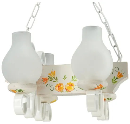 Brilagi - Luster na reťazi QUEEN 4xE14/40W/230V buk/krémová