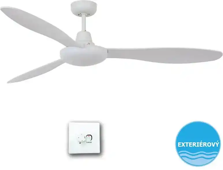 Exteriérový stropný ventilátor Bayside Jetstream 147 biely, bez osvetlenia  213020 | BIANO
