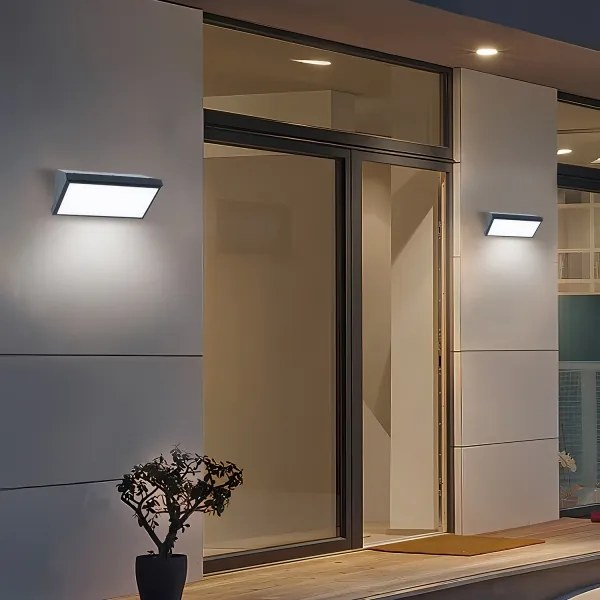 Brilagi - LED Vonkajšie nástenné svietidlo so senzorom TRIANGLE LED/20W/230V antr.