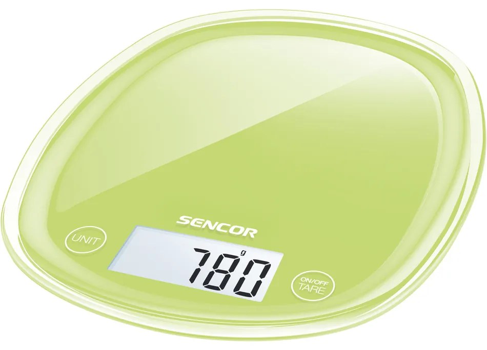 Sencor SKS 37GG kuchynská váha, zelená,
