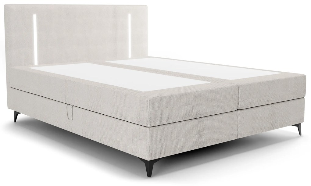 Jednolôžková posteľ 120 cm Ortega Comfort (svetlosivá) (s roštom a matracom, s úl. priestorom) (s LED osvetlením). Vlastná spoľahlivá doprava až k Vám domov. 1082701