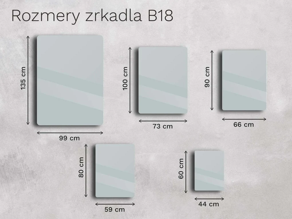 Zrkadlo s rámom B18