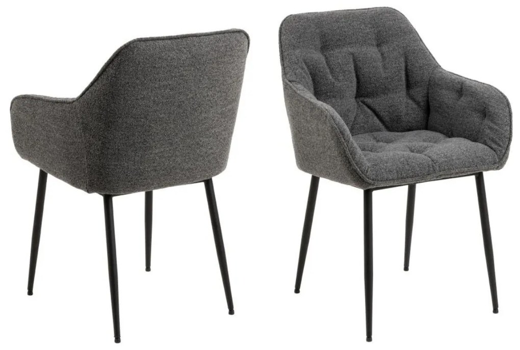 Jedálenská stolička Brooke, tmavosivá (98183)