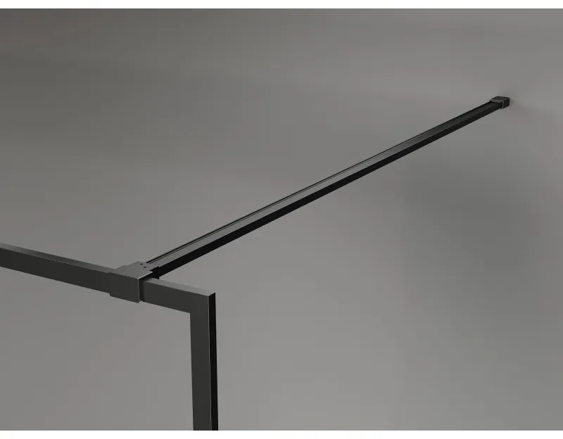 Mexen Kioto-F, sprchová zástena s rámom 120 x 202 cm, 8 mm číre sklo, čierny profil, 800-120-104-70-00