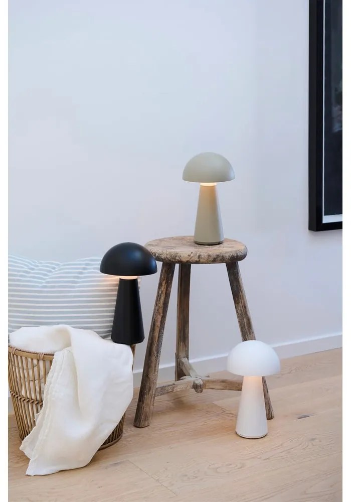 Sivá LED stolová lampa na diaľkové ovládanie (výška 28 cm) Sam – Sirius