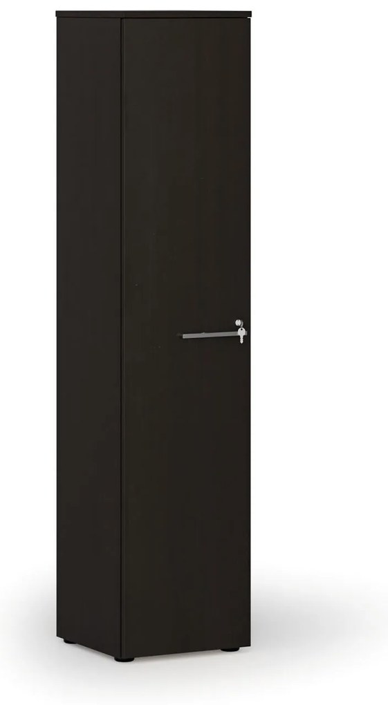 Úzka kancelárska skriňa PRIMO WOOD, 1781 x 400 x 420 mm, wenge