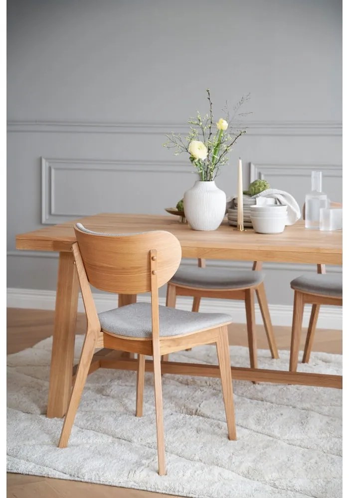 Jedálenský stôl z brúseného dubového dreva Rowico Brooklyn, 170 x 95 cm