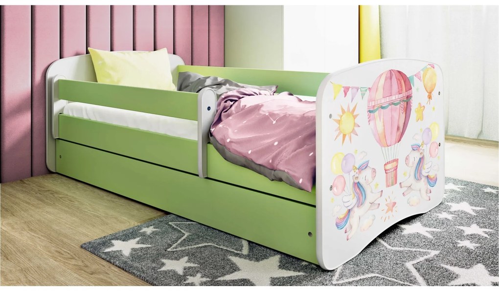 Detská postieľka Babydreams balón zelená