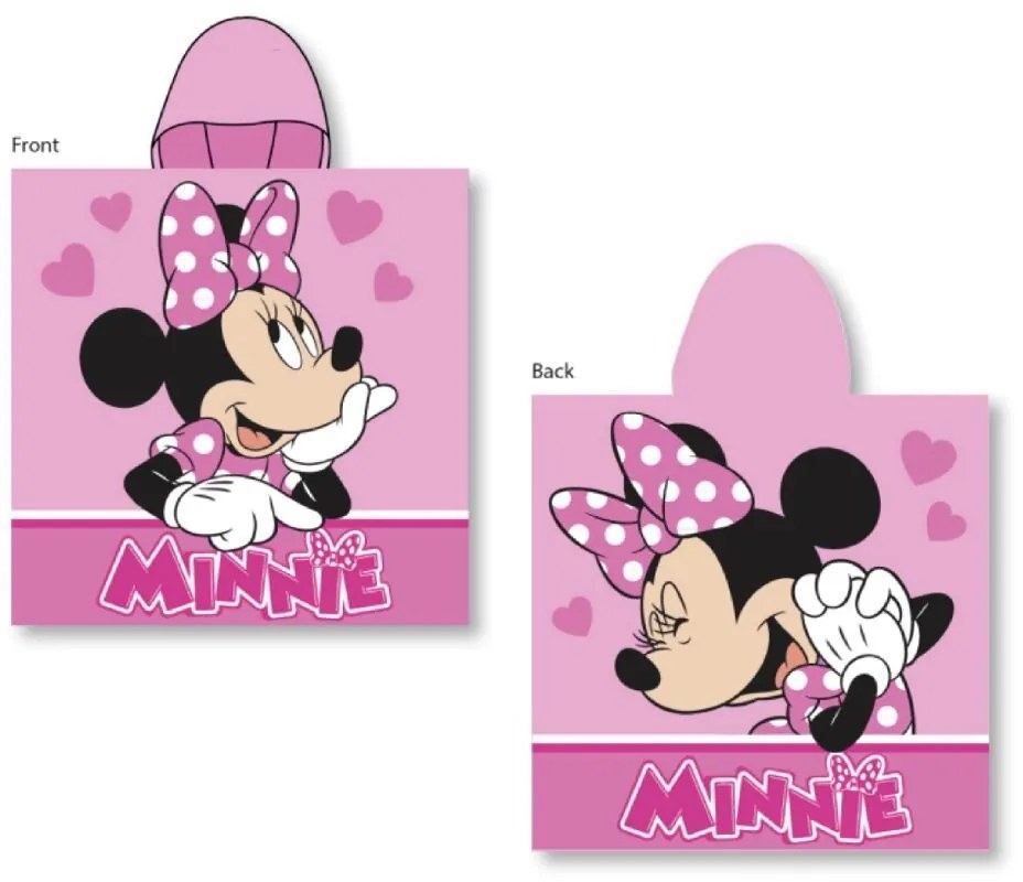 Detské pončo MINNIE MOUSE 55x110cm Faro Tiahome
