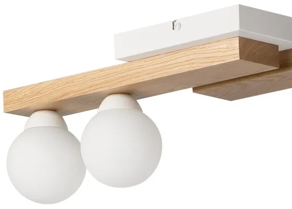 Luster na lanku CORTINA 2xE27/15W/230V + 2xG9/5W/230V biela/dub