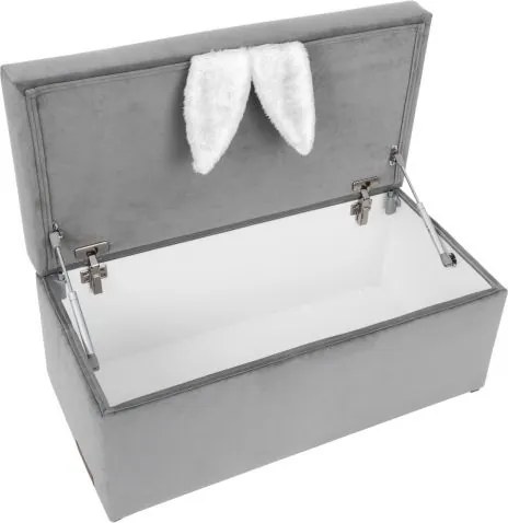 Taburetka Bunny s uškami velvet rôzne farby 82x43 cm