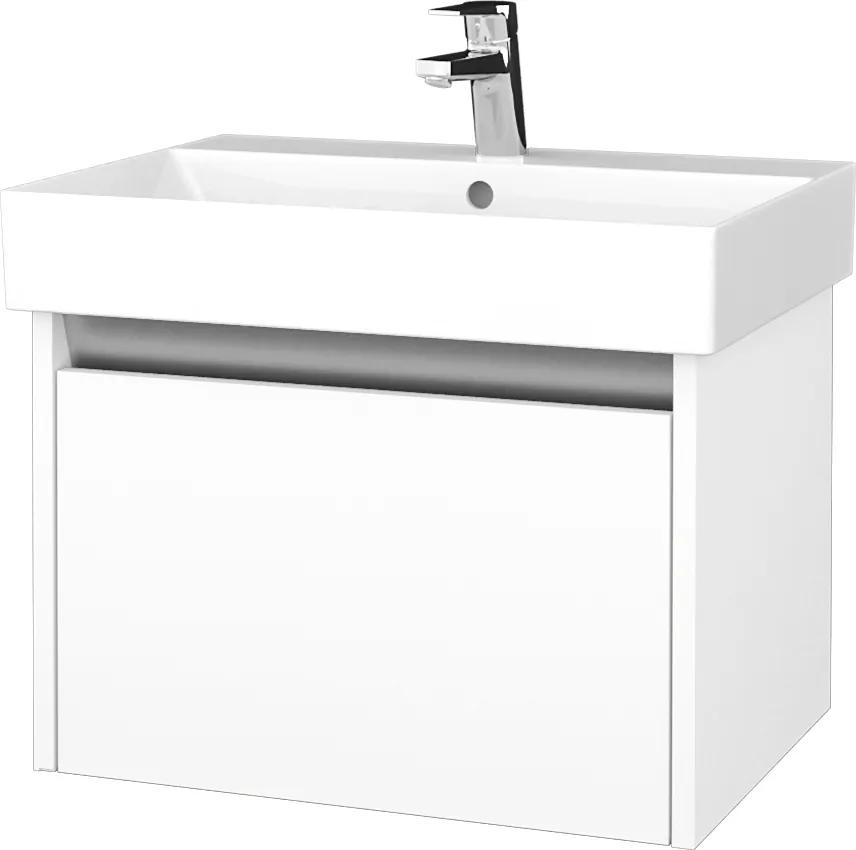 Dřevojas - Kúpeľňová skrinka BONO SZZ 60 - N01 Bílá lesk / N09 Bílá mat  (277451) | BIANO