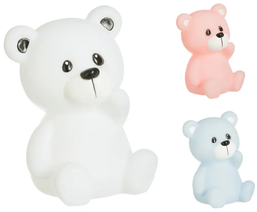 LED detské nočné svetlo TEDDY 10x13,5 cm - viac farieb Farba: Biela