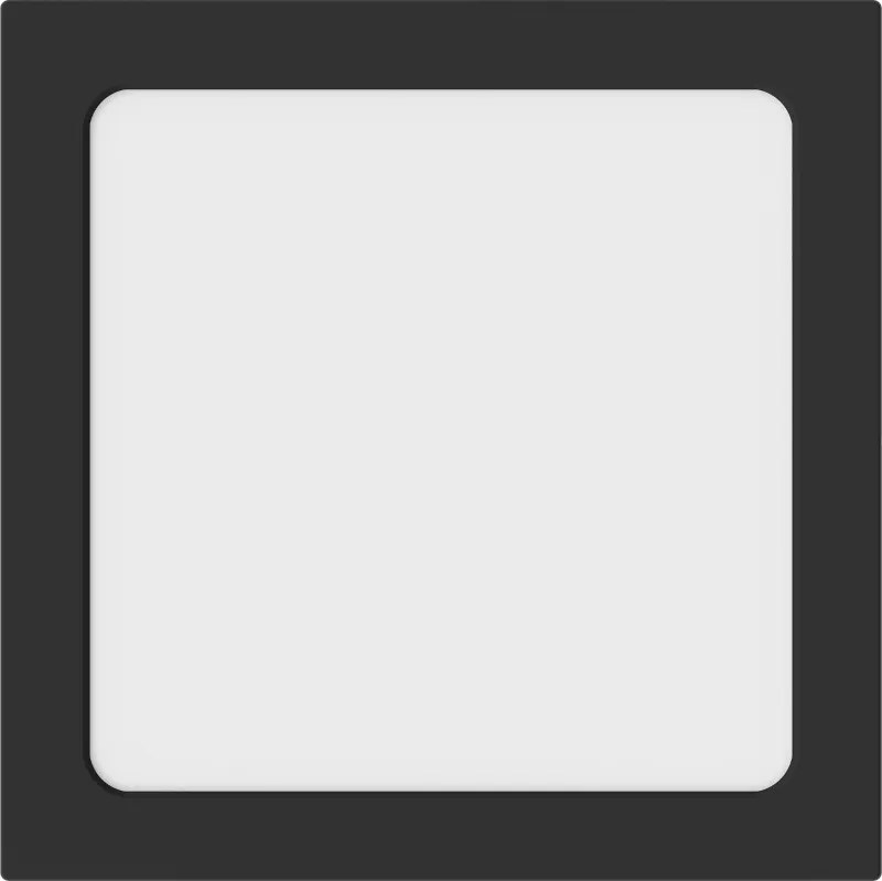 Mexen LDSS, LED stropné svietidlo, rozmer 22 x 22 cm, 18W, studená - 6500K, 1440 lm, čierna - L213-022-1865-70