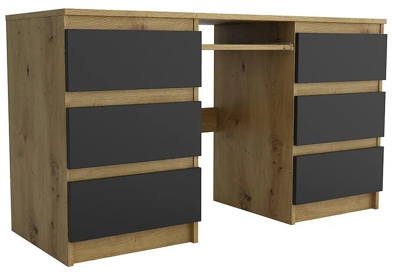 Písací stôl Leo III artisan/čierna