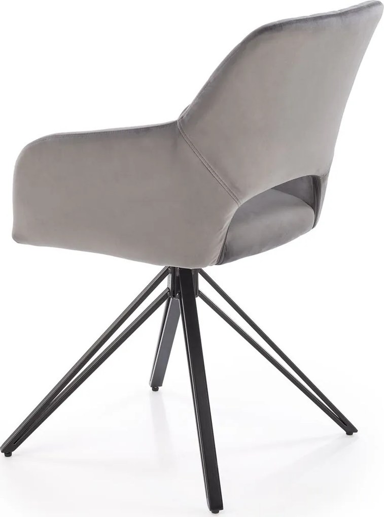 Jedálenská otočná stolička BELEN - šedá