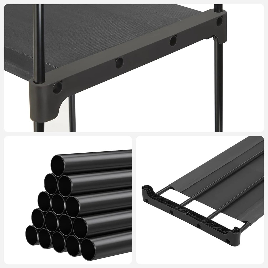 Otevřená šatní skříň PLUMB 112 cm černá