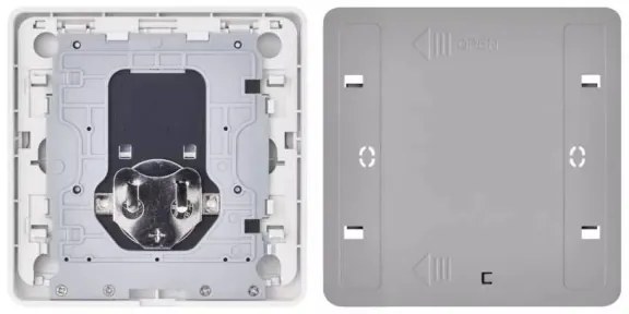 Vypínač 2-tlačidlový GoSmart 1xCR2430 Tuya biela