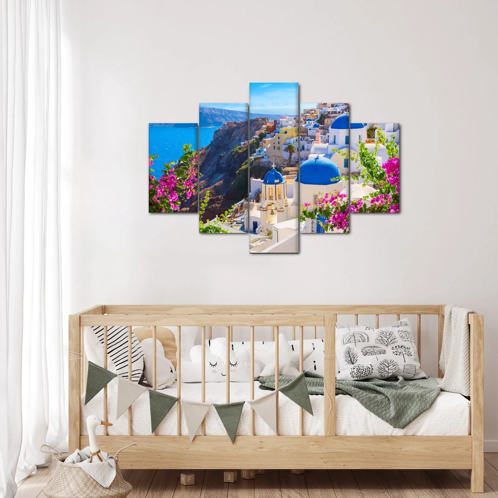 Obraz - Santorini, Grécko (150x105 cm)