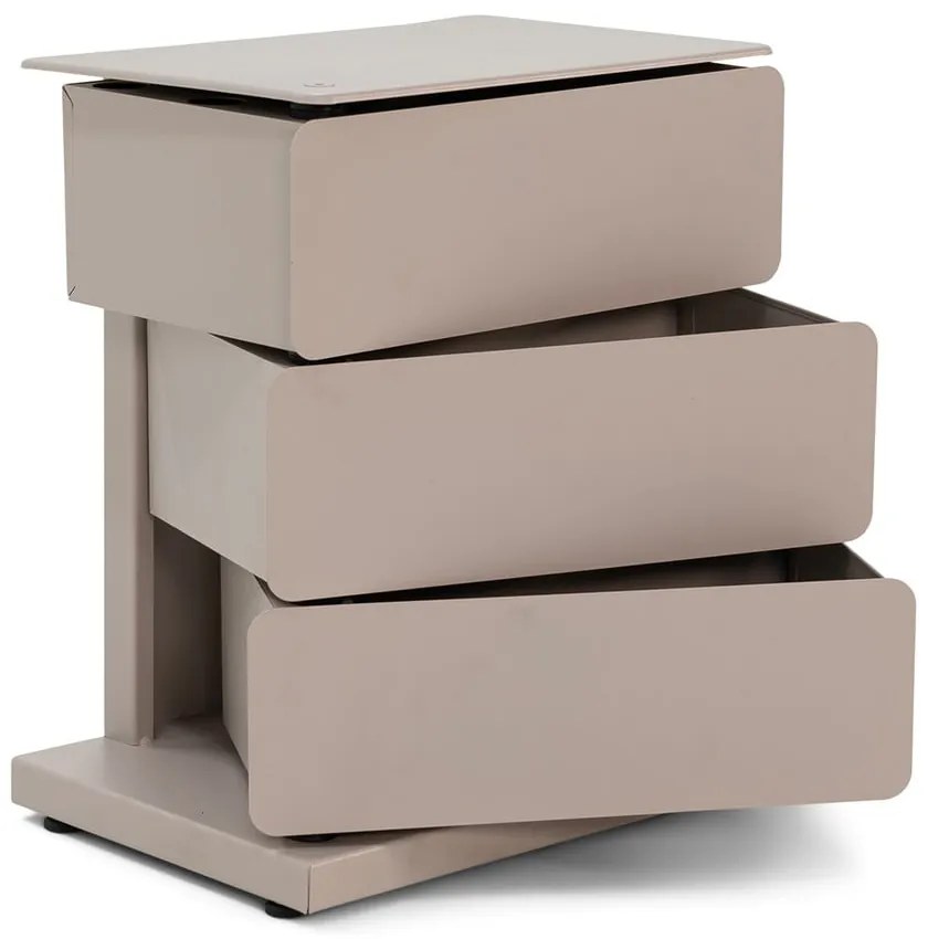 Sivo-béžová kovová komoda 37x54,5 cm Joey – Spinder Design