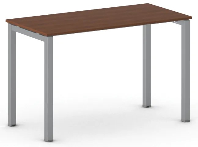 Kancelársky stôl PRIMO SQUARE, 120x60 cm, sivostrieborná podnož, čerešňa