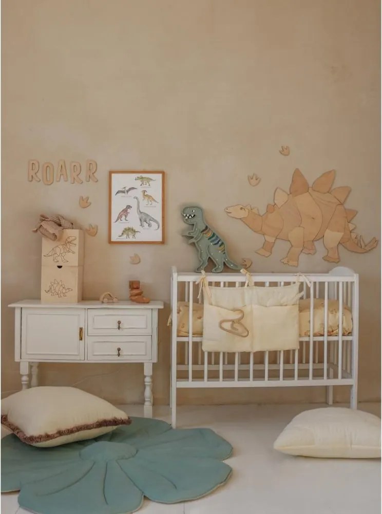 Drevená nástenná dekorácia Origami Stegosaurus – dinosaurus do detskej izby XL