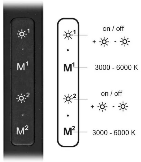 Ecolite LU19WT-CR-LED Stmievateľná stolná lampa SPACE LED/8W + LED/11W/230V čierna