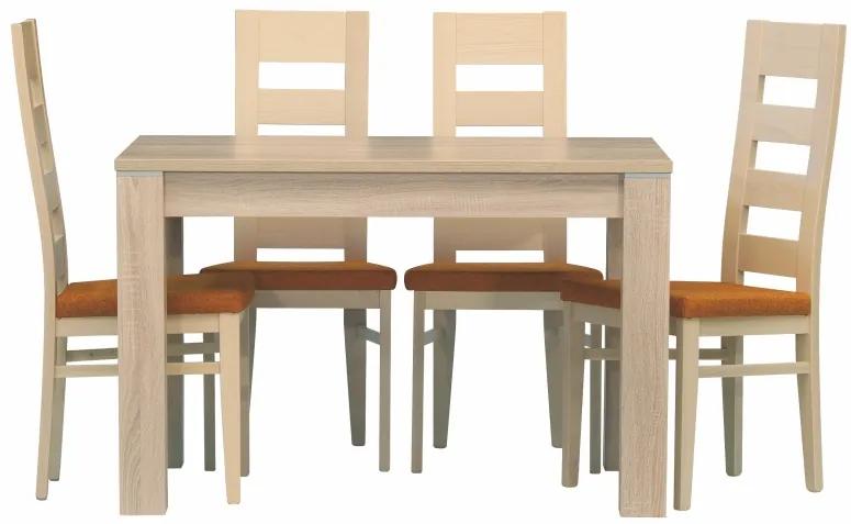 Stima Stôl PERU Rozklad: + 40 cm rozklad, Odtieň: Tmavo hnedá, Rozmer: 140 x 80 cm