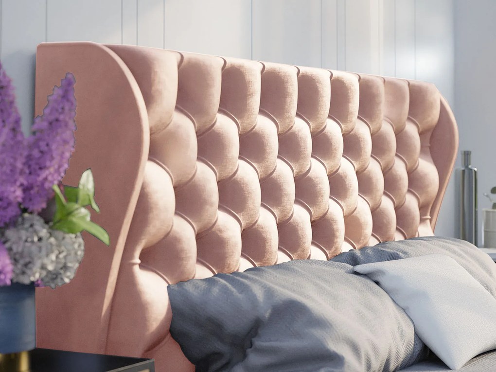 PROXIMA.store - Luxusná čalúnená posteľ LUNA ROZMER: 180 x 200 cm, TYP ROŠTU: KOVOVÝ ROŠT