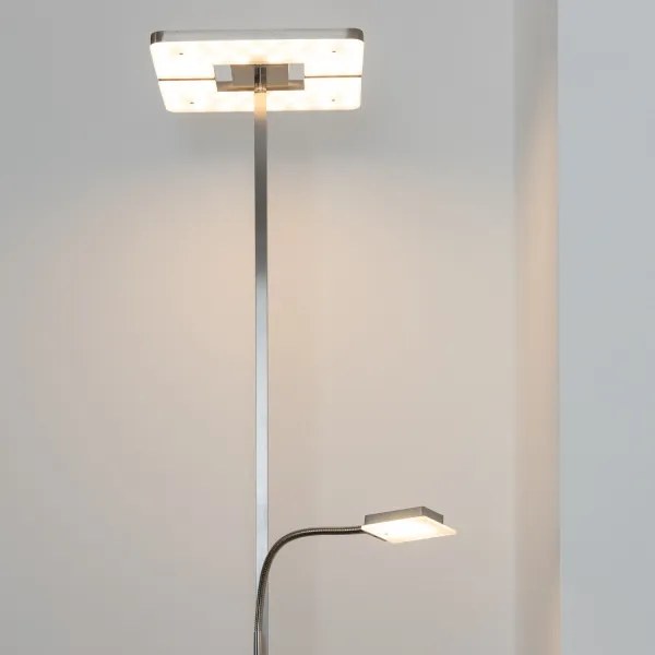 Eglo 33182 -LED Stmievateľná stojacia lampa SOLANO 1xLED/26W/230V+1xLED/3,2W chróm