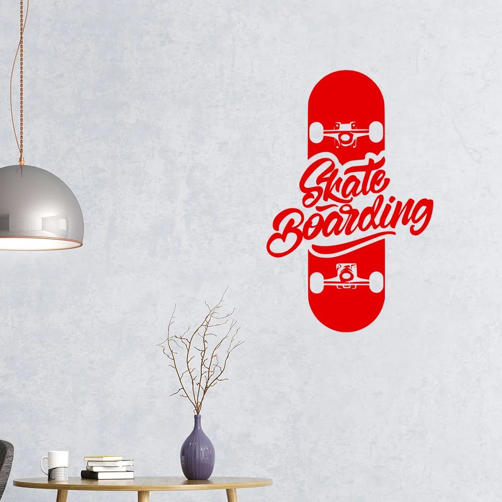 Veselá Stena Samolepka Skate Farba: zelená, Veľkosť: 100 x 62 cm