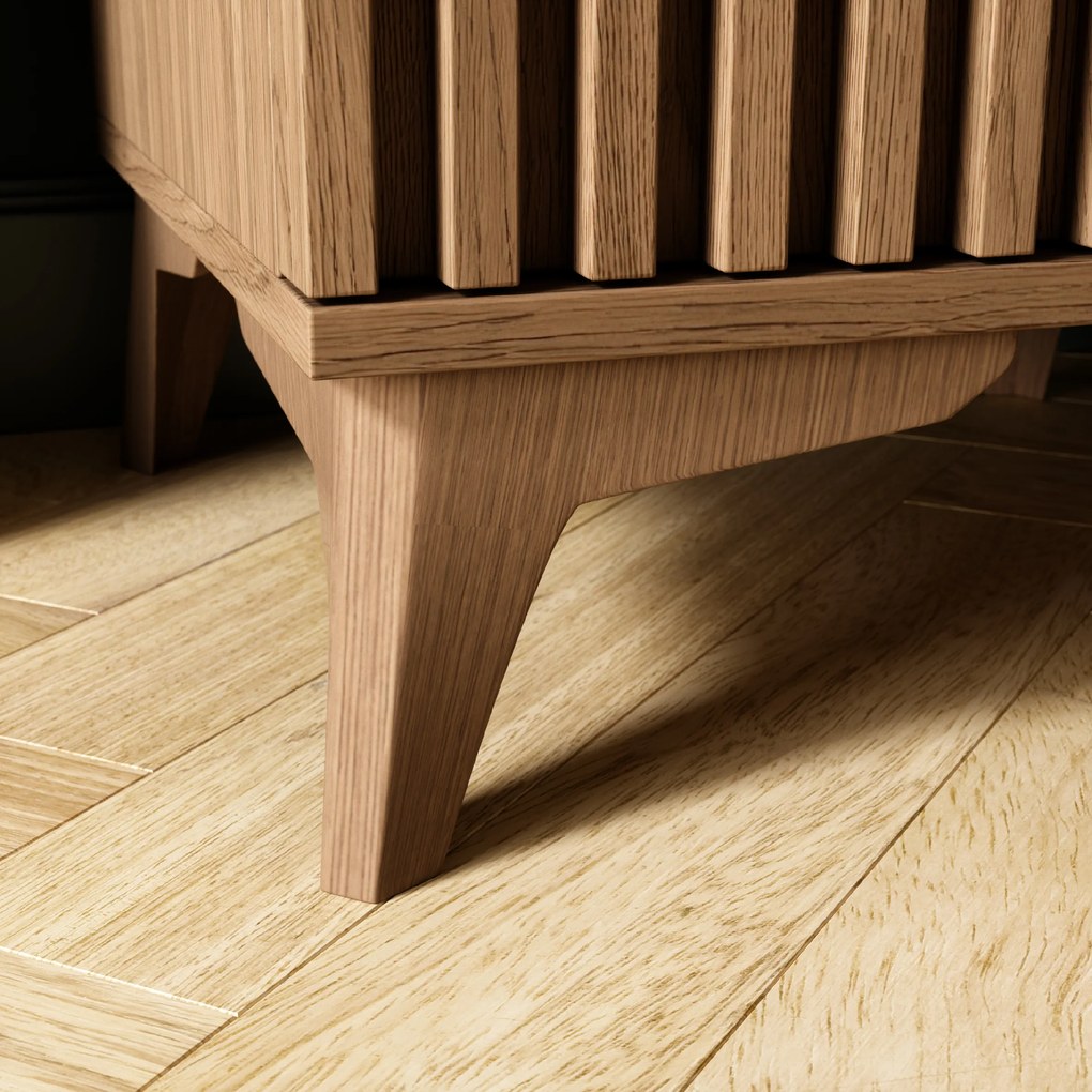 AKCIA Nočný stolík ENTSIAN 40x40cm, dub artisan II. akosť