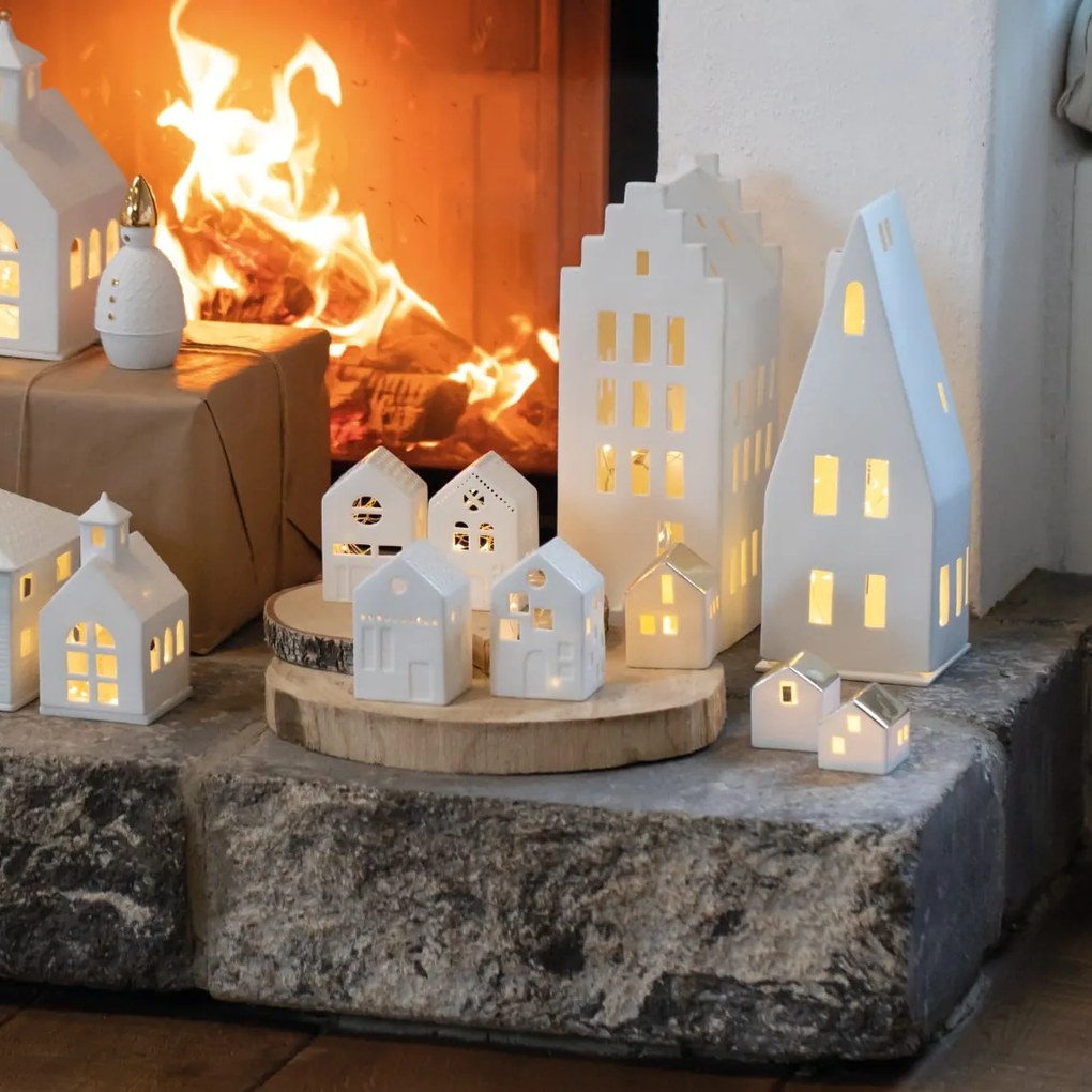 räder Porcelánový svietnik domček High Roof 30,5 cm