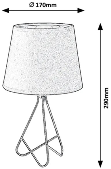 Rabalux - Stolná lampa 1xE14/40W/230V čierna/zlatá