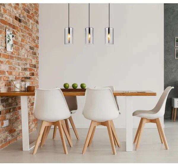 Globo 21002-3H - Luster na lanku OLLY 3xE14/25W/230V čierna