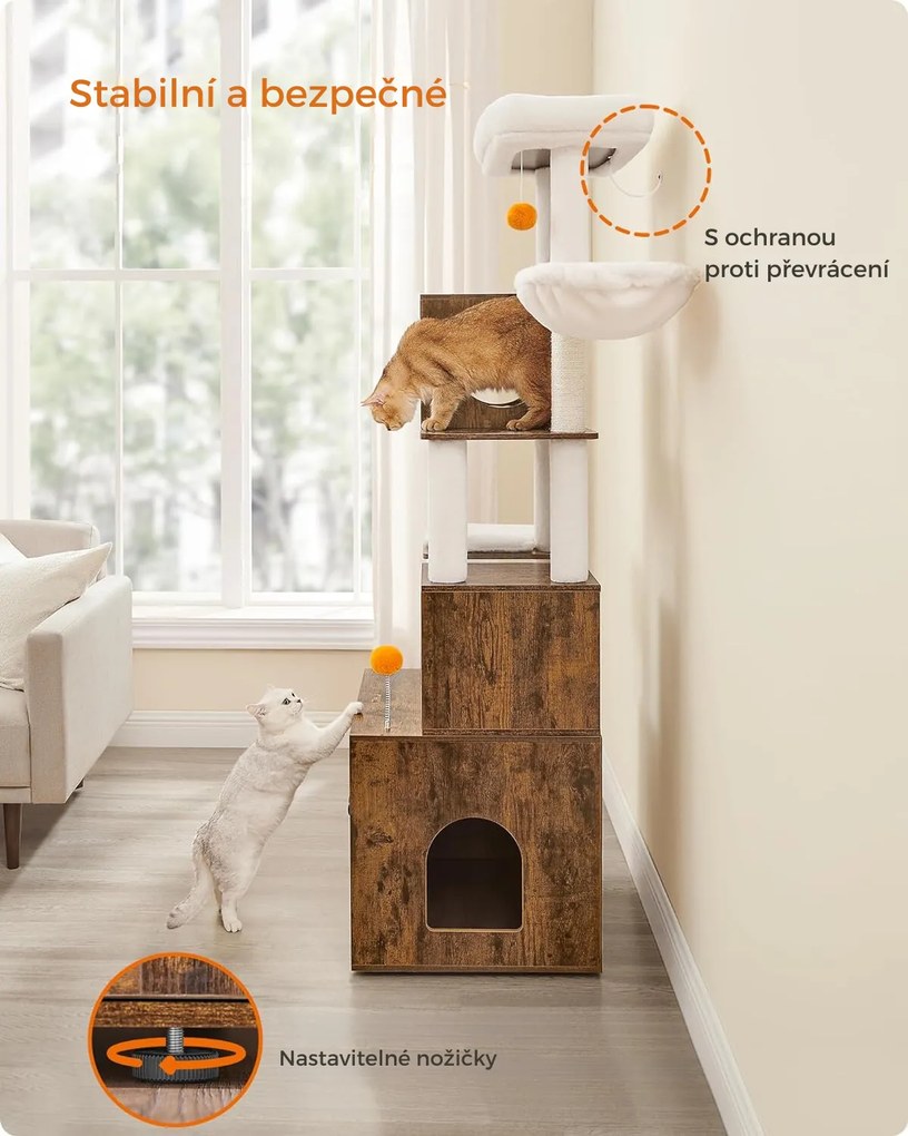 Mačacie škrabadlo LENO hnedé