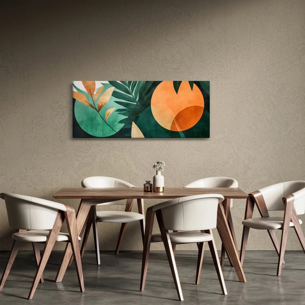 Obraz - Geometrické prírodné motívy (120x50 cm)