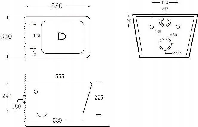 Závesná WC misa Mexen York Rimless