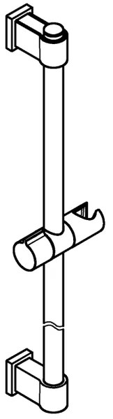 GROHE 277242431 - Sprchová tyč VITALIO UNIVERSAL 600 mm čierna