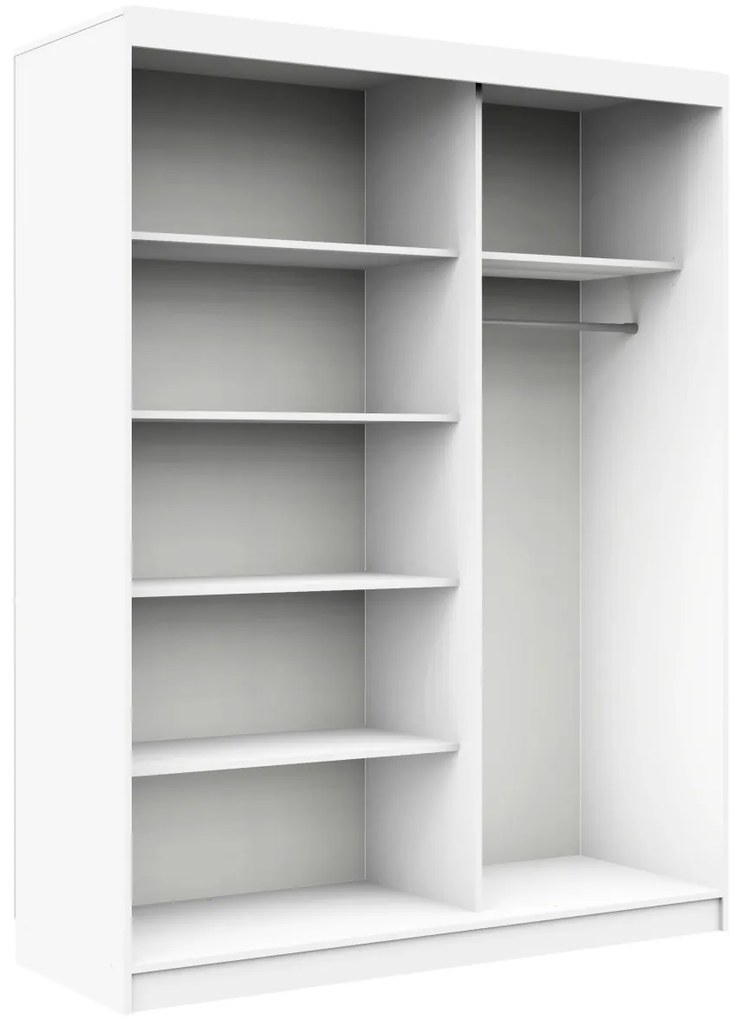Šatní skříň CLP Mono 150 cm bílá
