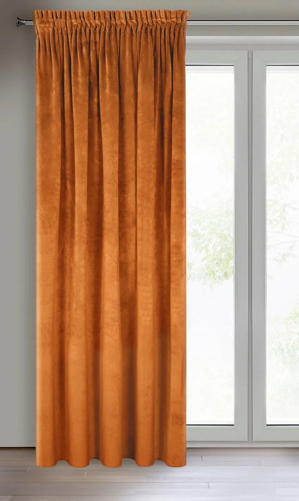ZATEMŇOVACÍ ZÁVES NA PÁSKE RIA 140X270 CM ORANŽOVÁ