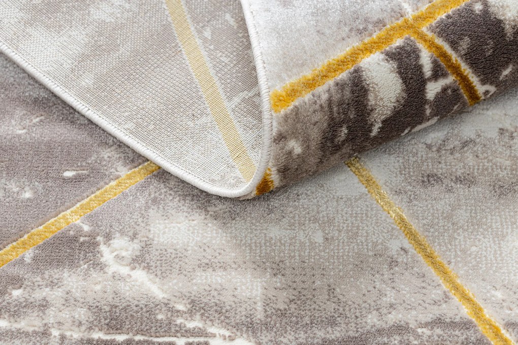 Koberec CORE 1818 Geometrický, slonová kosť / zlatý