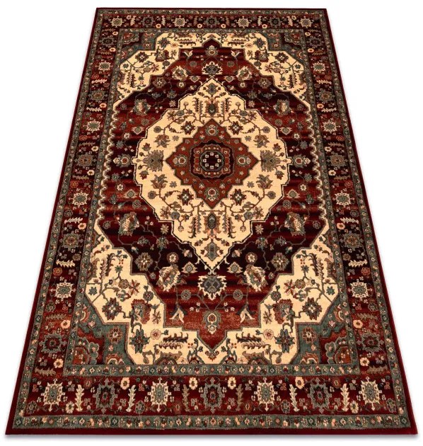 Koberec KASHQAI 4377 300 ornament bordový / béžový