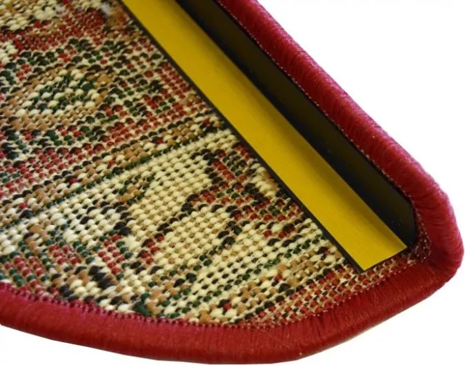 Nášľapy na schody Practica červený polkruh, samolepiaci - 24x65 polkruh (rozmer vrátane ohybu) Sintelon