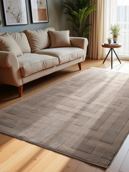 Koberec Elle Decoration Perles Onyx béžový / krémový